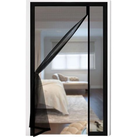 Magnetisches Moskitonetz Für Balkontür, 100 X 220 Cm, Fiberglas, Seitliche Öffnung, Magnetischer Vorhang Für Balkon, Wohnzimmer, Schlafzimmer