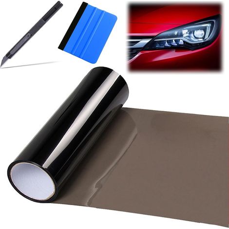 Film Teinté Autocollant, Auto Voiture Teinte Phare, Film Teinté Pour Phares Arrière, 30cm 120cm Film De Teinte Autocollant Projecteur Fog Light Queue Light Color Accessoires, Découpab