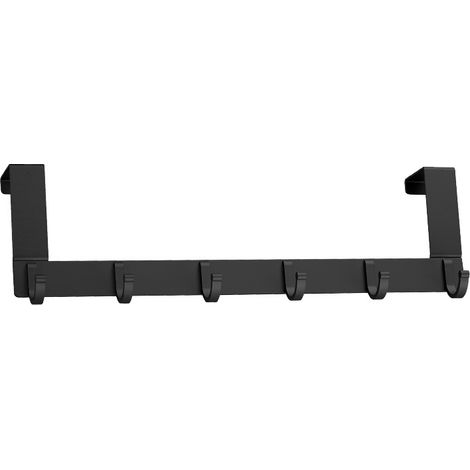 Türhaken Mit 5 Haken, Aluminiumlegierung, Kleiderhaken, Rahmen-haartrocknerhalter, Handtuchhaken Für Badezimmer, Ohne Bohren, Geeignet Für Türbreiten Unter 45 Mm