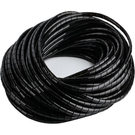 2 Stück Kabelabdeckung, Kabelhalter, Kabelschlauch Für Elektrokabel, Spiralförmige Kabelabdeckung In Schwarz, Kabelorganisator Für Büro, Zuhause, Tv, Computer, Pc, Audio, 4 Mm X 20 M