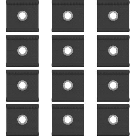 12 X Paspeltaschen, Ösen Für 5-mm-paspelschiene, Paspeltaschen, Markisentaschen, Für Markisen Mit Paspelschiene (schwarz)