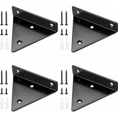 4-teilige Set Schwebende Regalhalter, Unsichtbare Dreieckige Wandregalstützen, Metall-winkel Für Wandregale