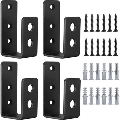 4 Stück Türverstärkungsstreben Aus Stahl In U-form, Passend Für 2x4-holz Zur Verstärkung Von Sicherheitstüren, Mit Schrauben