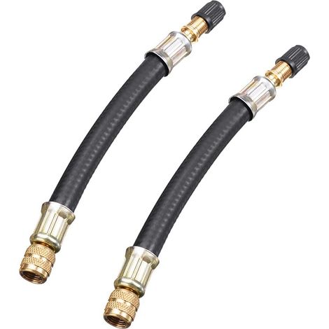 Ventilverlängerung, 2 Adapter Für Flexible Schwarze Gummiventile Für Lkw, Fahrzeuge, Busse, Wohnmobile, Anhänger, Reifentransportadapter