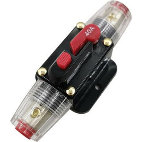 Sicherungshalter 40 A, Inline-sicherungshalter Für 12 V–24 V Dc, Manuelle Reset-schalter Mit Sicherung Für Auto-audio-systeme, Schutz Des Audio-systems Durch Inline-sicherungsblock (40 A)