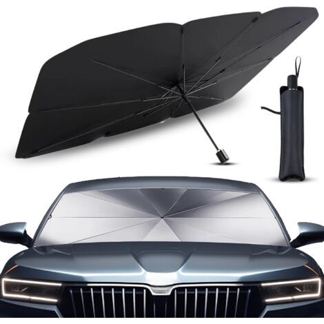 Pare Soleil Voiture Pare Brise Avant,parapluie Soleil Suv Et Camion Pare-soleils Pour Pare-brise Avant Auto Résistant Aux Uv Avec Axe Rotatif À 360° Et Revêtement En Titane