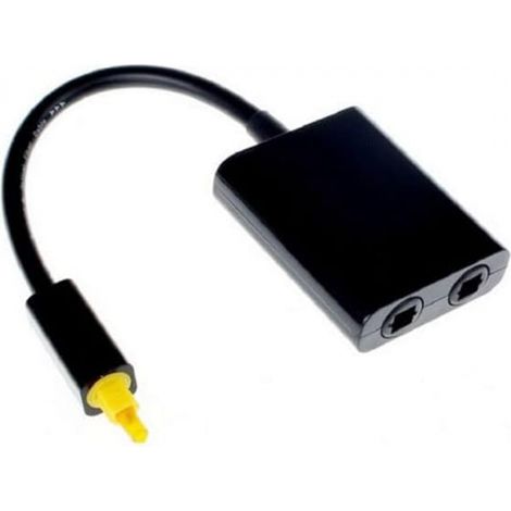 1 Stück Schwarzer Glasfaser-splitter, Digitaler Glasfaser-audioverteiler Mit Doppelport Für Einfache Verbindung Mehrerer Komponenten