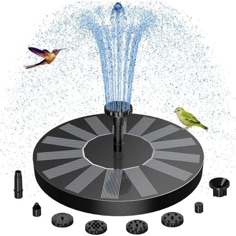 Garten-außen-wasserfall Mit 6 Düsen, Solarbetriebene Teichpumpe Für Außenbereich