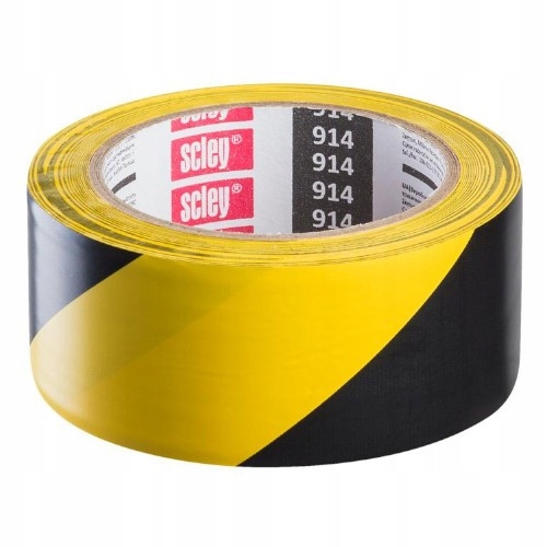 Scley Warnband, Gelb Und Schwarz, 48 Mm X 33 M