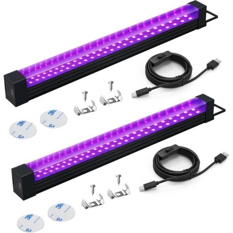2er-set Led-scheinwerfer 10w Schwarzlicht Uv 395nm, Ideal Für Halloween-dekoration, Bühne Und Themenabende