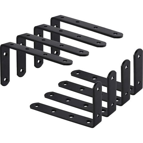 8er-pack Wandhalterungen, L-förmige Halterungen, Feste Möbelhalter Für Hängende Schränke, 125x75x3 Mm – Wandregal