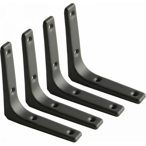 Wandregalträger, Mattschwarze Metallhalterungen, Dekorative Regalstützen Für Die Küche, Robuste Halterungen, 200 X 150 Mm, 4 Stück
