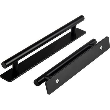 2er-set Selbstklebende Möbelgriffe, 150 Mm Schiebetürgriffe Selbstklebende Möbelgriffe Für Küchenschublade Heimdekoration, Schwarz