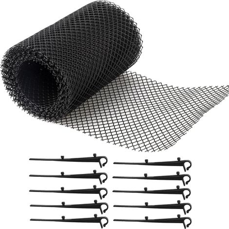 8 Meter Dachrinnenschutz [inklusive 10 Haken + 1 Gitter 8m X 18cm] Dachrinnenschutz, Dachschutz, Schutz Gegen Blätter, Schutzgitter Für Dachrinne
