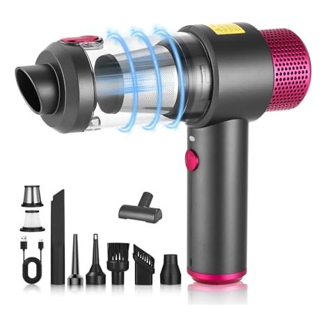 10 Stück Leistungsstarker Hand-auto-staubsauger 4-in-1, Leistungsstarke Staubsauger Mit 5000 Mah Akku, Tischstaubsauger Mit Hepa-filter, Mini-auto-staubsauger Für Auto Und Tierhaare