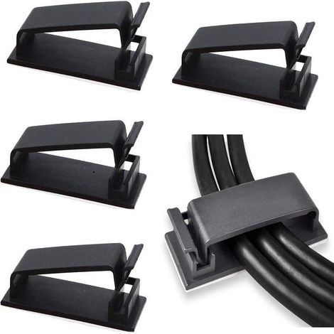 Kabelmanagement, 50 Stück Selbstklebende Kabelclips Zur Organisation Von Elektrokabeln Für Ethernet-kabel Und Kabelmanagementsysteme Für Tv, Pc, Laptop, Büro