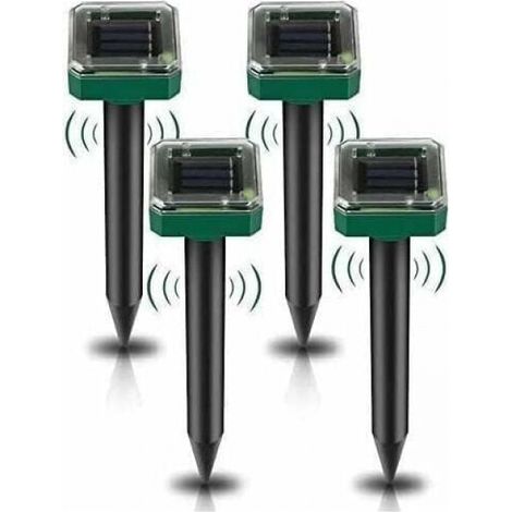 Ultraschall-maulwurfabwehrmittel, 4 Stück Solar Ultraschallabwehrmittel, Solar Maulwurfabwehrmittel, Ultraschall-schlangenabwehrmittel