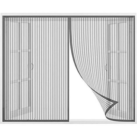 Magnetisches Insektenschutzgitter 120 X 120 Cm, Leicht Zu Öffnen Und Zu Schließen, Einfach Zu Installieren, Geeignet Für Schiebefenster – Schwarz