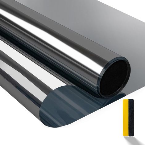 Fensterfolie Für Privatsphäre, Spiegel Ohne Sicht, Schutz Vor Wärme Und Uv, Sichtschutz, Für Büro, Haus, Geschäft, 40 X 100 Cm, Tiefschwarz