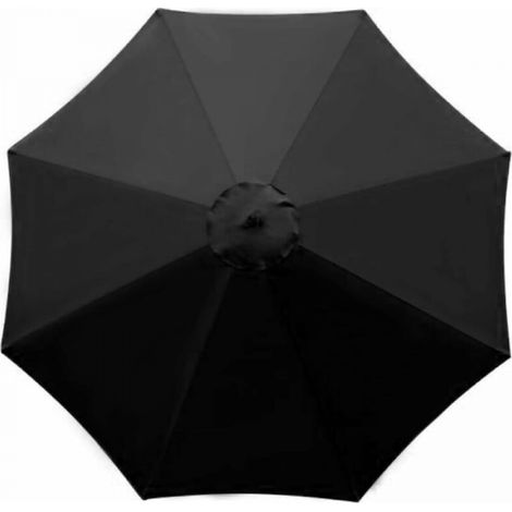 Ersatzhülle Für Sonnenschirm – 8 Speichen – Durchmesser 3 M – Wasserdicht – Uv-schutz – Ersatzstoff – Schwarz