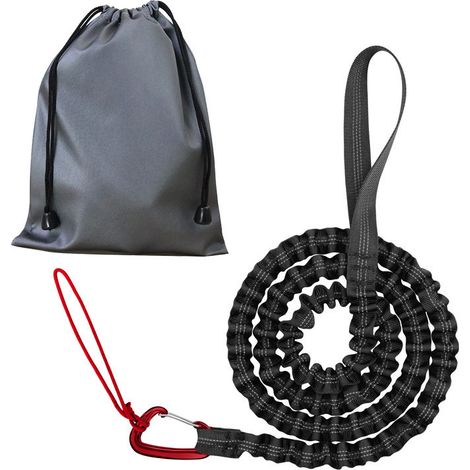 Schwarzes Fahrradabschleppseil, Abschleppleine Für Kinder, Fahrradschleppgurt, Elastisches Fahrradabschleppseil, Tragfähigkeit 500 Lb (170 Cm)
