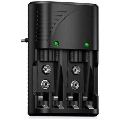 Universelles Ladegerät Für Aa/aaa/9 V, Schnellladegerät 6802 Für Wiederaufladbare Aa/aaa Nimh-batterien Oder 9 V Mit Led-anzeige