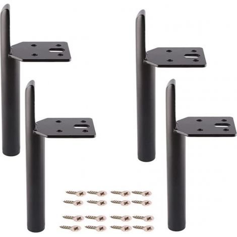 4 Stück Noir – 15 Cm Moderne Möbelbeine, Ersatz-armaturenfüße Für Tisch Und Bett Mit Schrauben