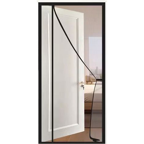 Magnetische Fliegengitter Für Türen Und Fenster – Automatische Schließung, Ultrafeines Gewebe – Für Optimale Belüftung. Schwarz. 120 X 240 Cm.
