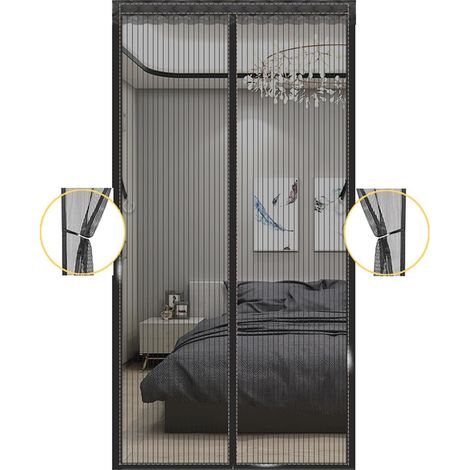 Robuster Magnetvorhang Aus Netz, Selbstschließende Magnete, Einziehbarer Netzvorhang, Geeignet Für Tiere, Schiebetür (110 X 210 Cm)