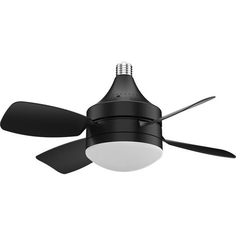Kleiner Deckenventilator Mit Lampe Und Fernbedienung, E27, Leiser Abnehmbarer Ventilator Mit Verlängerungsstange