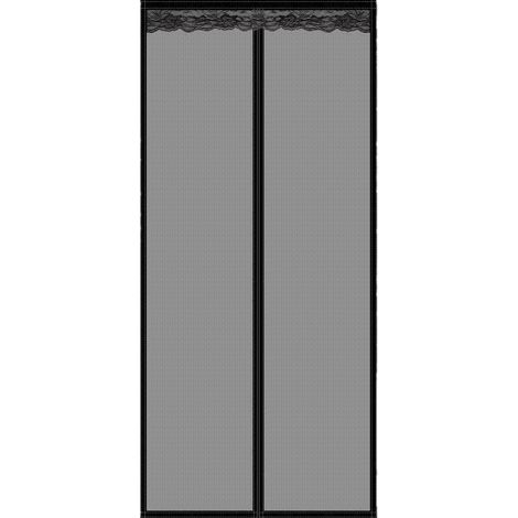 Magnetnetz Für Tür 120 X 220 Cm, Ultrafeiner Netzvorhang Mit Automatischer Schließung, Geeignet Für Balkon-, Keller- Und Terrassentüren, Schwarz