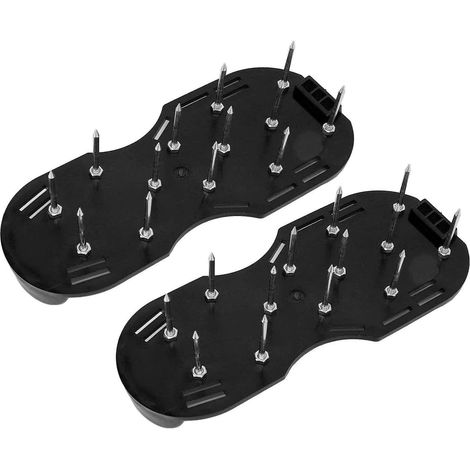 Rasenlüfter-sandalen, 1 Paar, 42 Mm Rasenlüfter Mit 26 Nägeln Und Schlüssel, Verstellbare Rasenschuhe, Verbesserung Der Bodenqualität, Für Rasenbelüftung (schwarz)