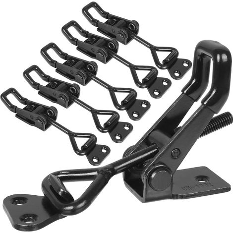 Set Aus 6 Robusten, Verstellbaren Kipp-schnellspannern Mit Einer Tragfähigkeit Von 250 Kg, Metallverschlüsse Für Türen, Schränke Und Truhen