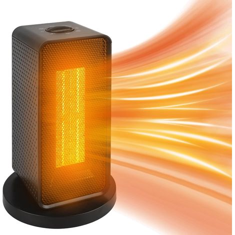 Tragbarer 1200-w-ptc-elektroheizkörper Mit Thermostat, 90°-schwenkfunktion, 3 Modi Und Sicherheitsvorrichtung