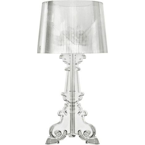 Tischlampe – Kleine Designer-wohnzimmerlampe – Transparente Kuppel – Acryl, Kunststoff
