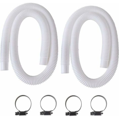Pool-schlauch, 2 Stück 32 Mm Schlauch Für Aufstellpools, 150 Cm/59 Zoll Pool-pumpenschlauch Für Intex 330 Gph, 530 Gph Und 1000 Gph