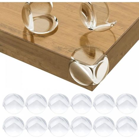 Tischkantenschutz Für Babys, Kindersichere Eckschützer Für Möbel Wie Schreibtisch, Kinderbett Und Kamin, Weiche Abgerundete Schutzkappen Für Tischkanten Und -ecken, 12er-pack, Transparent