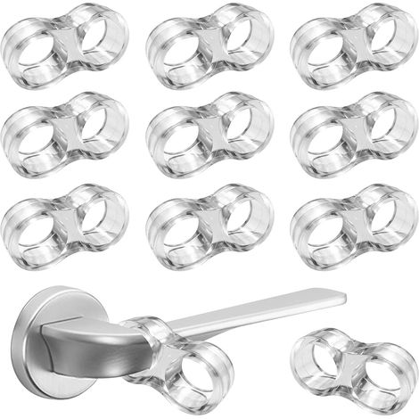 10-teiliger Transparenter Pvc-türstopper Und Silikon-türpuffer Zum Schutz Vor Türgriffen (10 X 8-form)