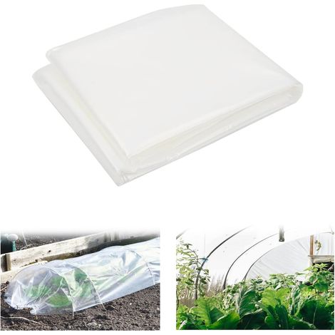 Gewächshausfolie, Transparente Gewächshausplane Für Garten-gewächshäuser Und Tunnel Aus Polyethylen (2 X 6 M)