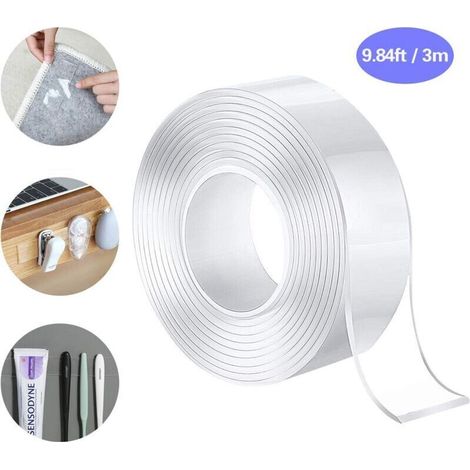 Doppelseitiges Klebeband 3m Nano Tape, Transparent Und Rückstandsfrei, Extra Starkes Teppichband, Hitzebeständig Und Wasserdicht, Keine Nägel Oder Schrauben Erforderlich