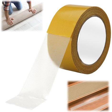 Doppelseitiges Teppichklebeband, 20 M X 50 Mm Extrem Starkes Doppelseitiges Klebeband, Hohe Haftung, Rückstandsfrei, Doppelseitiges Klebeband, Doppelseitig Zur Verlegung Von Teppichen Und Bodenbelägen