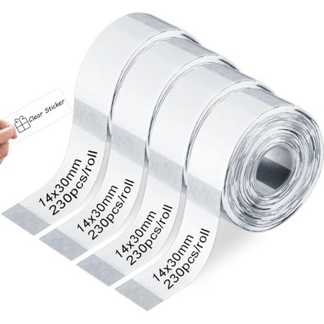 Étiquettes Autocollantes Pour Écrire, 14 X 30 Mm Étiquette Transparent Thermique Pour Marklife P11/p12/p15, Phomemo D30/d32/d35, Vretti Hp1/hp3/hp4, Papier Thermique Pour École, Maison