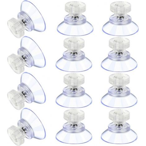 12 Große Saugnäpfe Kunststoff Saugnapf Anti-kollisions-saugnapf Transparent Aus Gummi Schraube Metallmutter Stabiler Pvc-saugnapf Transparent Ersatz Mit Schraubenmutter (25mmxm4)