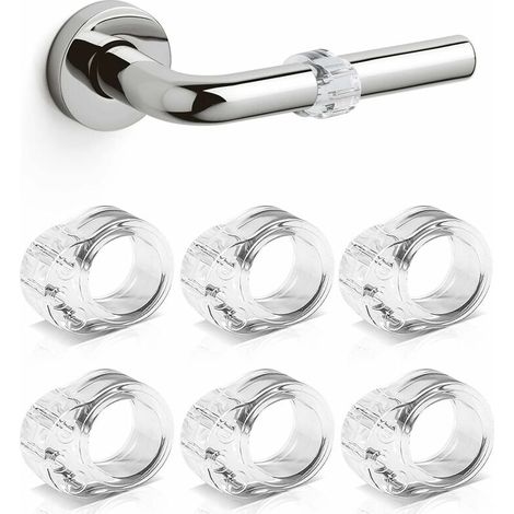 6 Stück Türgriffschutz, Türstopper, Sehr Elastischer Türgriffschutz, Schutz Für Wände Und Möbel, 18 Mm