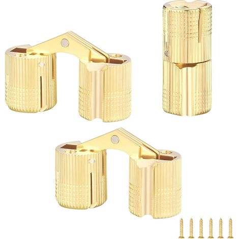 3 Zylindrische Scharniere, Unsichtbare Messingscharniere, 180° Öffnungswinkel, Für Schmuckkästchen, Geschenkboxen, 12 Mm