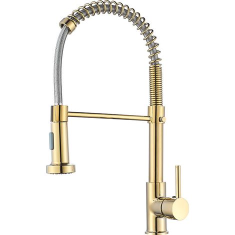 Goldene Küchenarmatur 360° Küchenarmatur Mit 2 Sprühmodi Einhebelmischer Für Spüle Kalt- Und Warmwasser Verfügbar