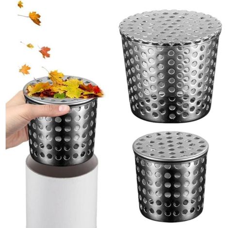 2 Stück Dachrinnen-ablaufsiebe, Laubfanggitter Aus Edelstahl, 50-63 Mm, 90-110 Mm, Einfache Installation, Gegen Blätter