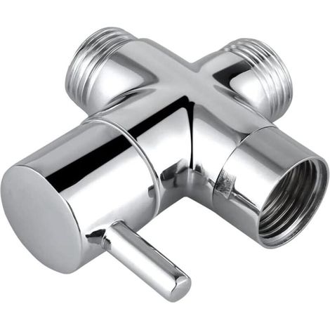 3-wege-messingventil, Umstellventil Für Duschkolumne, Massives 3-wege-messingventil, Geeignet Zur Steuerung Von Badewasserleitungen, Einstellbare Durchflussmenge (silber)