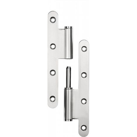 Abnehmbare, Abgerundete Edelstahl-scharnier 304 – Abmessungen 140x60x2.5mm – Für Schwere Türen – Tragfähigkeit 25 Kg