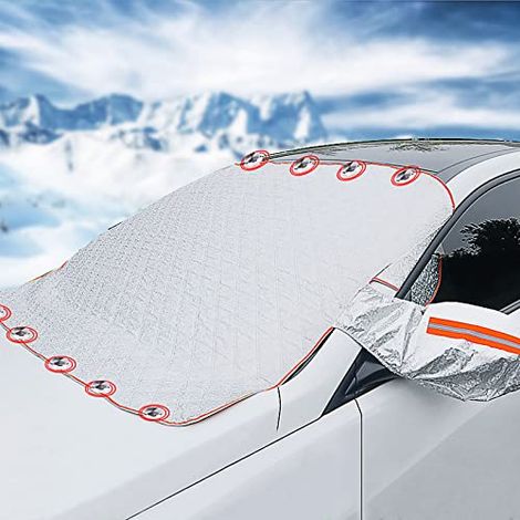 Abdeckplane Windschutzscheiben-abdeckung Gegen Frost, Universelle Auto-schneeschutzplane, Faltbare Windschutzscheiben-abdeckung Für Den Winter, Uv-schutz-autoabdeckung Mit Magnet